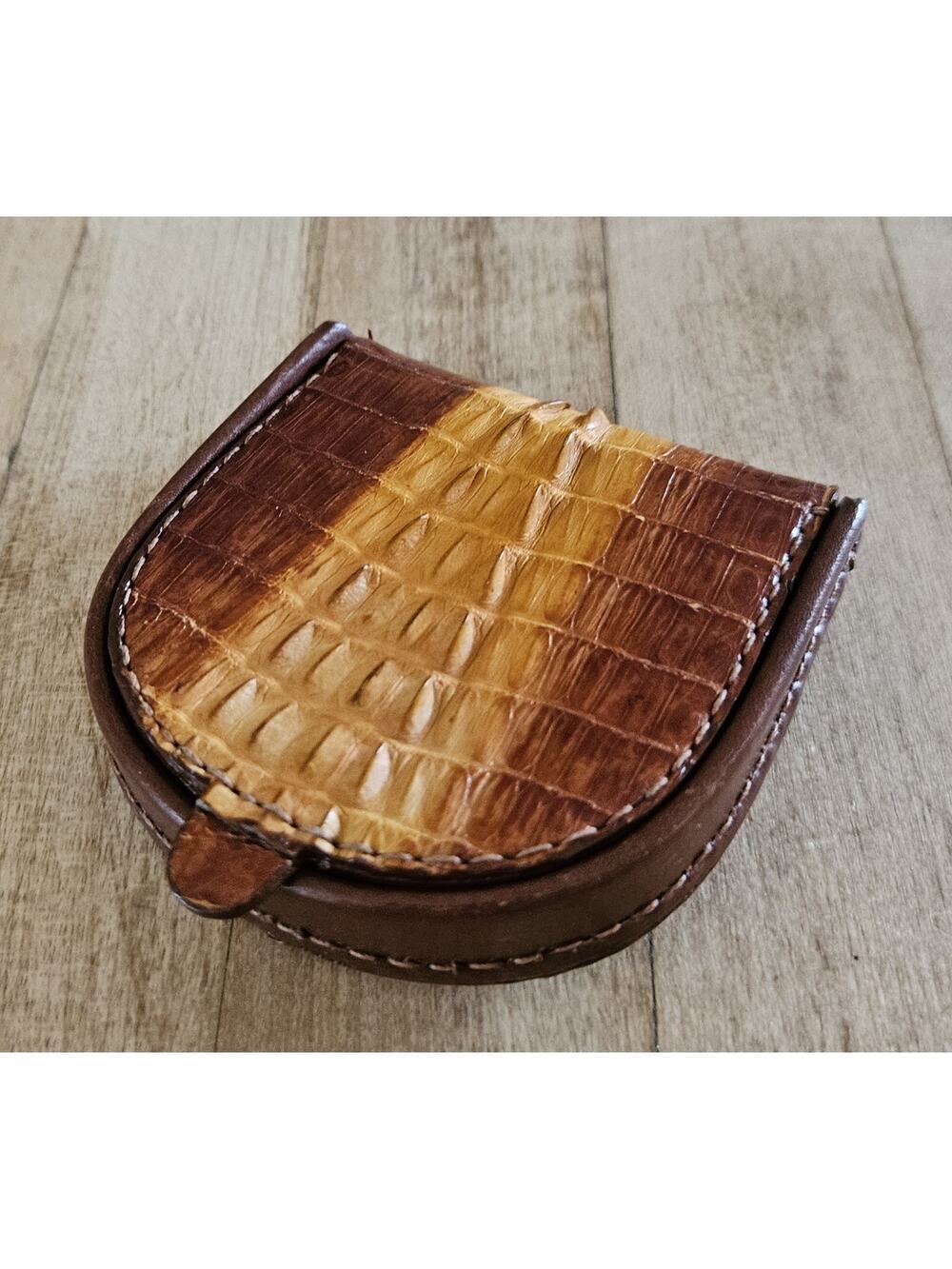 Horse Shoe Style Change Purse Alligator Skin? EUC